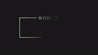 Dünya Okyanus Günü tipografik altın metalik bitiş metni animasyonu 4K 'yı kaplıyor. Okyanusları ve su kavramını kurtarmak, temiz toprak. 8 Haziran 'da Aqua Koruma Alanı. Küresel sürdürülebilirlik kampanyası reklamı.