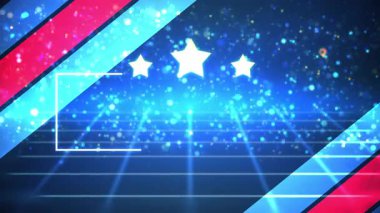 Kanada 'nın doğum yıldönümünü kutluyoruz. 1 Temmuz partikül peri tozu rengi bg. 4K. Vatansever sosyal medya reklamları, hikayeler. Ulusal bayram için ilan afişi.