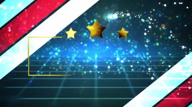 Kanada 'nın doğum yıldönümünü kutluyoruz. 1 Temmuz partikül peri tozu rengi bg. 4K. Vatansever sosyal medya reklamları, hikayeler. Ulusal bayram için ilan afişi.