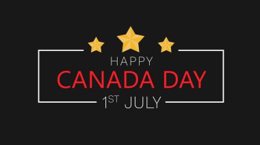 Dominion Günü, Mutlu Kanada Günü, neşe ve barış banyosunu kutluyoruz. Vatansever altın metal tipografisi varlığımızı örtüyor. Mutlu Kanada Günü, ülke çapında 1 Temmuz Sosyal medya paylaşımları, hikaye reklamları.