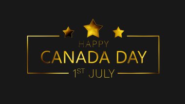 Dominion Günü, Mutlu Kanada Günü, neşe ve barış banyosunu kutluyoruz. Vatansever altın metal tipografisi varlığımızı örtüyor. Mutlu Kanada Günü, ülke çapında 1 Temmuz Sosyal medya paylaşımları, hikaye reklamları.