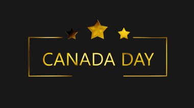Dominion Günü, Mutlu Kanada Günü, neşe ve barış banyosunu kutluyoruz. Vatansever altın metal tipografisi varlığımızı örtüyor. Mutlu Kanada Günü, ülke çapında 1 Temmuz Sosyal medya paylaşımları, hikaye reklamları.