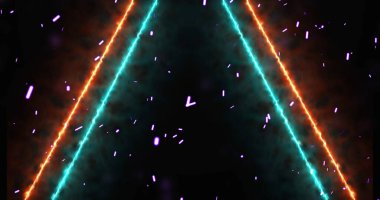 Neon hatları, alttan yükselen ateş tozuyla birlikte hareket ediyor. Kapı, bg gibi 3 boyutlu simülasyon açıyor. Parlak ilham kapıları özgürlük ve sonsuz hayata açılıyor. Oyun konsepti, bilim kurgu filmleri, TV.