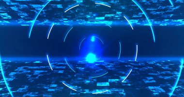 Modern görünümlü muhteşem dairesel eliptik teknoloji HUD hareket eden tünel bg. İş büyüme analizleri başarılı olduğunu gösteriyor. Döngüye çevrilebilir elementler siber punk bilim kurgu fütürizik ızgara lazer benzeri işaret fişeği.