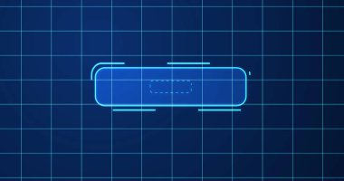 ERP sisteminde bir sürü ürün sergileniyor ve HUD bilgileri veriliyor. Pazarlama teknolojisi hologramının sunumu için iş performansı analiz aracı. Bulut ağı dinamik dijital bg