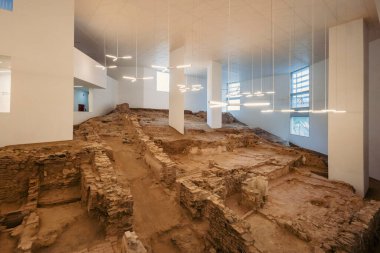 Ortaçağ Huerta Rufino sitesinin genel görünümü Ceuta halk kütüphanesinde. Yüksek kalite fotoğraf