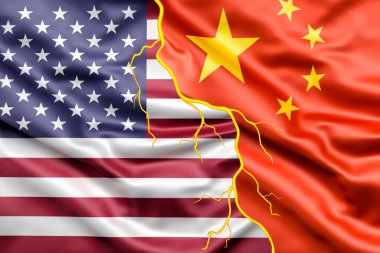 Görüntü, ABD ile Çin arasındaki diplomatik ve ekonomik gerginliğin sembolü..