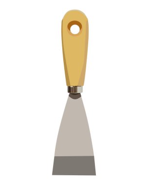 Vektör İllüstrasyon Kazıyıcı beyaz arkaplanda izole edildi. Marangozluk el aletleri