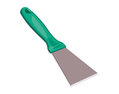 Vektör İllüstrasyon Kazıyıcı beyaz arkaplanda izole edildi. Marangozluk el aletleri