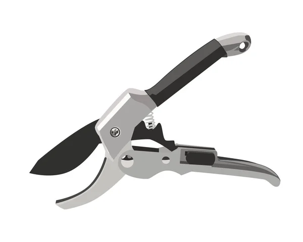 Gardening Pruning Scissor Isolated Spring Care Secateurs Branch Clippers — 스톡 벡터