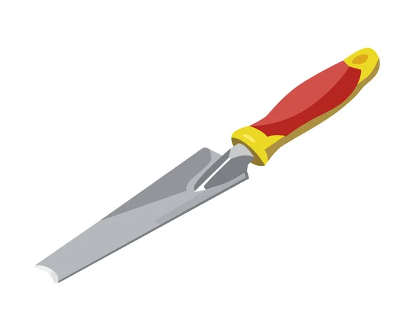 在白色背景上孤立的向量说明符Shovel 木匠手工工具 — 图库矢量图片