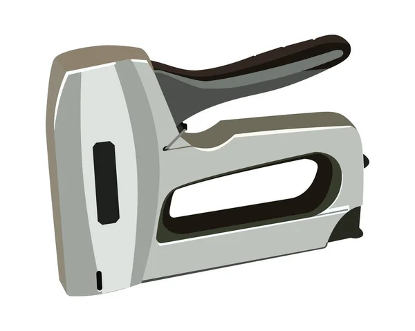 在白色背景上隔离的向量描述符主炮 木匠手工工具 — 图库矢量图片