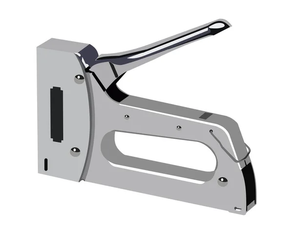 Vector Illustration Staple Gun Isolated White Background Carpentry Hand Tools — Stock Vector