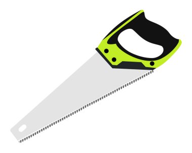 Vector Illustration Hand Pruning Katlama Testere izole edildi. Marangozluk aletleri. Bu testere geniş bir kesim için kullanılır ahşap kalınlığı ya da canlı çalılar ve ağaçlar üzerinde.