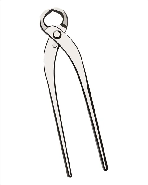 Векторная Градиентная Резка Инструментов Bonsai Tools Сплава Стали Выделенного Белом — стоковый вектор