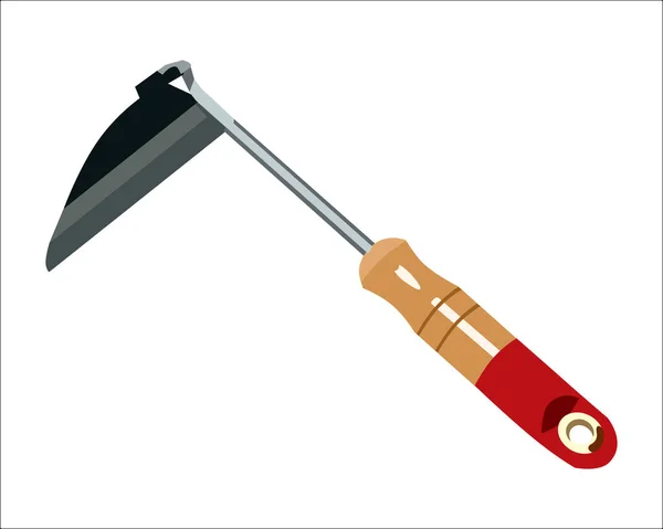 Vector Illustration Weeding Hoe beyaz arka planda izole edildi. Marangozluk el aletleri.