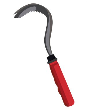 Vector Illustration Weeding Hoe beyaz arka planda izole edildi. Marangozluk el aletleri.
