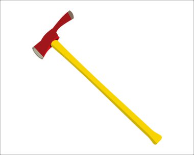 Beyaz arka planda izole edilmiş Balta Marangozluk El Malzemeleri Vektörü. Vektör çizimi izole edildi.