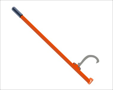 Vector Illustration Timberjack log lifter tools isolated on white background. Carpentry hand tools for felling and logging.