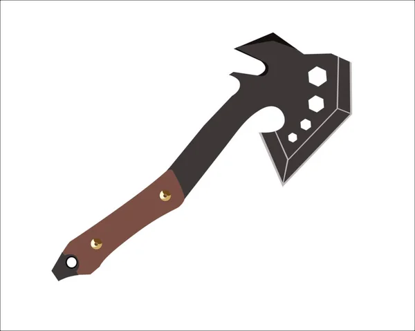 Vector Axe Carpentry Hand Tool Equipment Isolated White Background Vector — Stock Vector