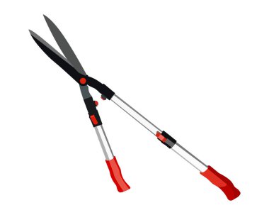 Beyaz arkaplanda bulunan Pruning Makas Vektör İllüstrasyonu, Bahçe Aletleri Çiçek Makası. Bahçe aletleri.