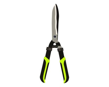 Beyaz arkaplanda bulunan Pruning Makas Vektör İllüstrasyonu, Bahçe Aletleri Çiçek Makası. Bahçe aletleri.