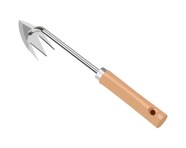 Çapa ve Pitchfork Bahçe Malzemeleri Vektörü beyaz arka planda izole edildi. Vektör çizimi izole edildi.