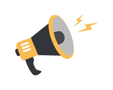 Vektör İllüstrasyon Megafon Pazarlama Satışı Simgesi.