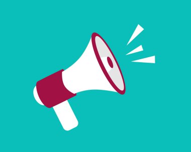 Vektör İllüstrasyon Megafon Pazarlama Satışı Simgesi.