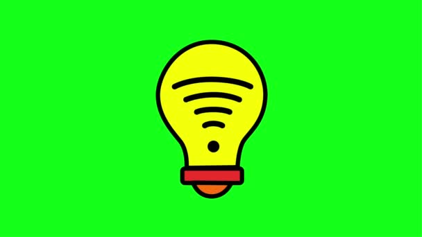 Ikon Animasi Ikon Lightbulb — Stok Video