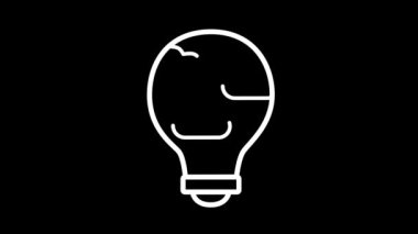 Animasyon Fikri Simgesi Işıklandırması İş İçeriği için uygun tek renkli