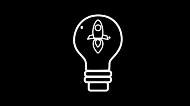 Animasyon Fikri Simgesi Işıklandırması İş İçeriği için uygun tek renkli