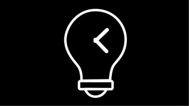 Animasyon Fikri Simgesi Işıklandırması İş İçeriği için uygun tek renkli