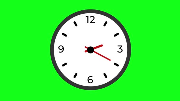 Animatie Van Clock Icon Voor Weergave Van Tijd — Stockvideo