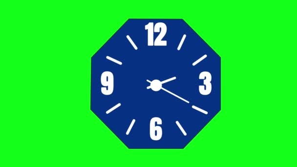 Анімація Піктограми Годинника Показу Часу — стокове відео