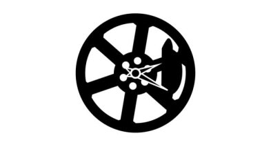 Beyaz arkaplanı zaman gösterimi için Saat Simgesinin canlandırması