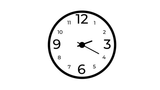 Animación Del Icono Del Reloj Para Visualización Del Tiempo Fondo — Vídeos de Stock