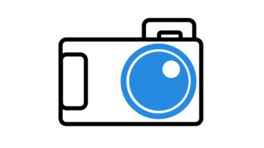 İçerik oluşturucu ve sunum için uygun kamera simgesinin canlandırması