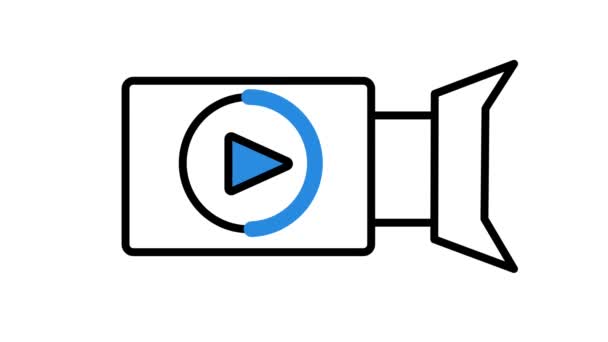 Animation Camera Icon Suitable Content Creator Presentation — Stock Video