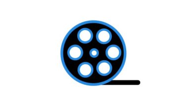 İçerik oluşturucu ve sunum için uygun kamera simgesinin canlandırması