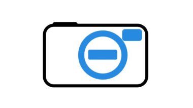 İçerik oluşturucu ve sunum için uygun kamera simgesinin canlandırması