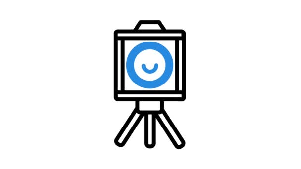 Animazione Della Fotocamera Icona Adatta Creatore Contenuti Presentazione — Video Stock