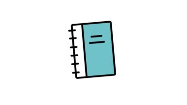 İstiflenmiş kitapların animasyonu bilgi, eğitim ve öğrenme kaynaklarını sembolize ediyor