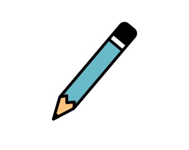 Bir kalem imlecinin tasviri, vurgulamayı, çizmeyi veya yaratıcı çizim faaliyetlerini sembolize eder