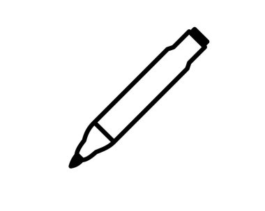 Bir kalem imlecinin tasviri, vurgulamayı, çizmeyi veya yaratıcı çizim faaliyetlerini sembolize eder