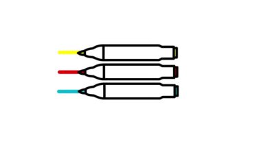 Bir kalem imlecinin canlandırılması, vurgulamayı, çizmeyi veya yaratıcı çizim faaliyetlerini sembolize eder