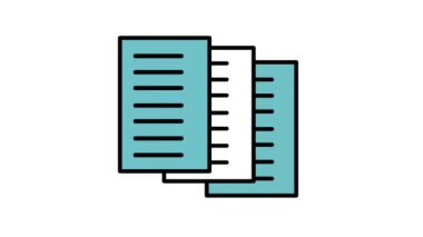 Not, defter, not kağıdı ya da not yazmak için animasyon döngüsü