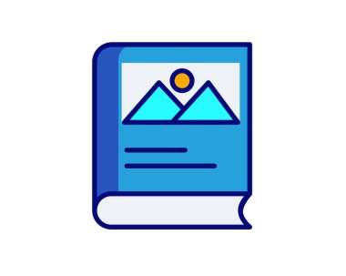 Bilgi, eğitim ve öğrenme kaynaklarını sembolize eden istiflenmiş kitapların çizimi