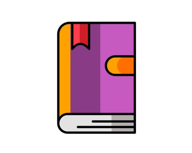 Bilgi, eğitim ve öğrenme kaynaklarını sembolize eden istiflenmiş kitapların çizimi