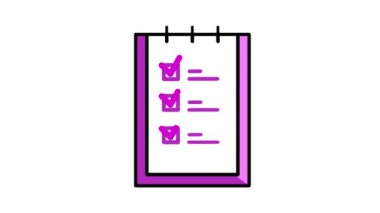 Not, defter, not kağıdı ya da not yazmak için animasyon döngüsü